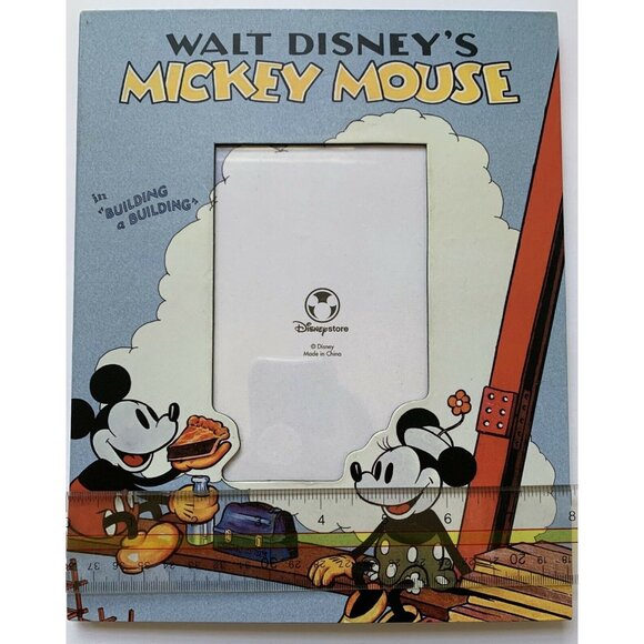 Disney Store Photo Picture Frame Large Mickey Minnie 10x8 Fits 5.5x3.5 Retro - Picture 9 of 11